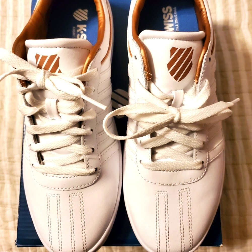 Women's White/ Rose Gold K-Swiss